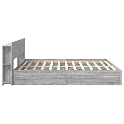 Telaio del letto con storage Sonoma grigio 180 x 200 cm | homemem39
