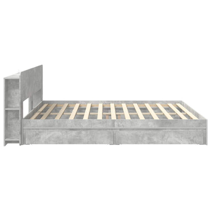 Telaio del letto con storage Grigio Cemento 200 x 200 cm | homemem39