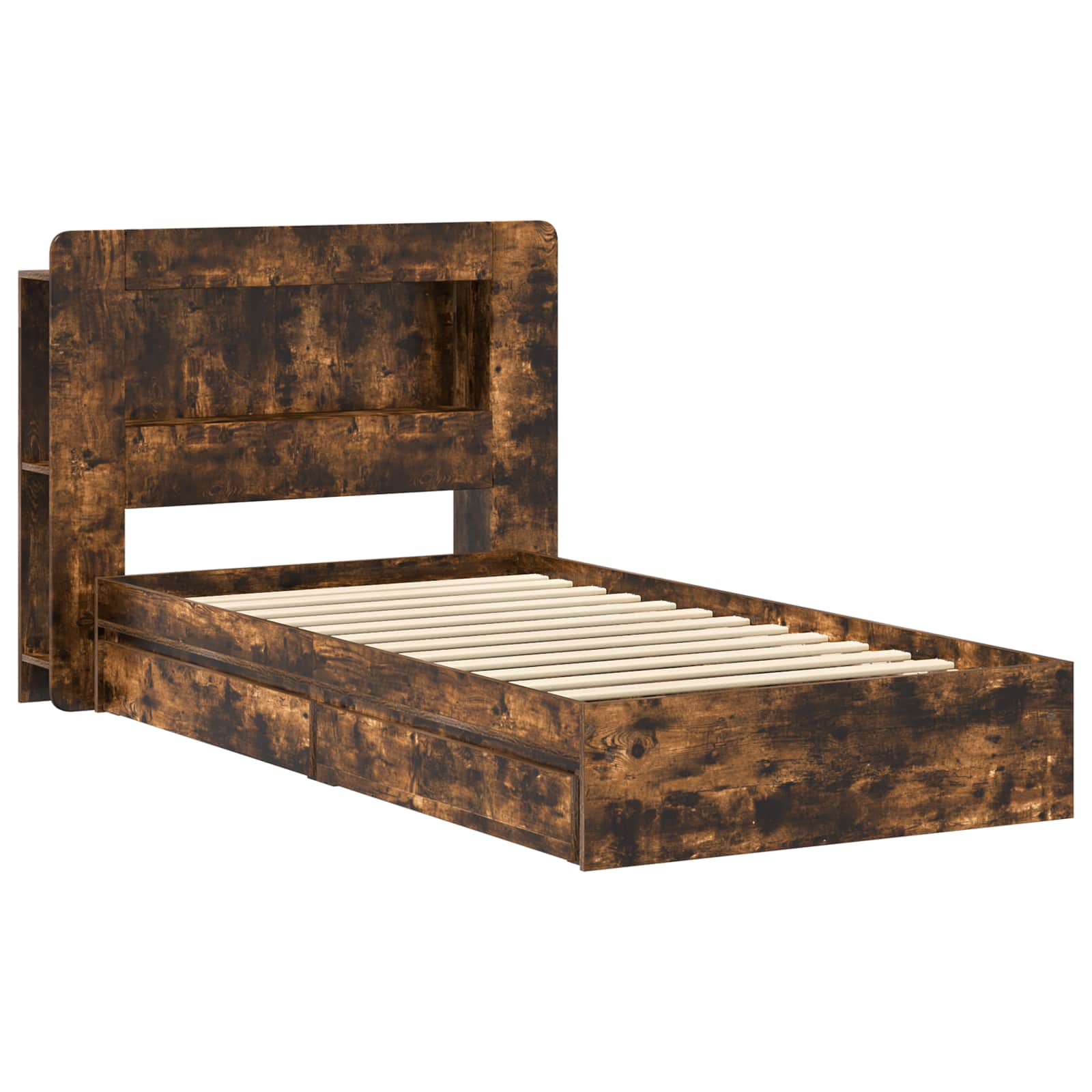 Telaio del letto con storage Rovere Fumo 75 x 190 cm | homemem39