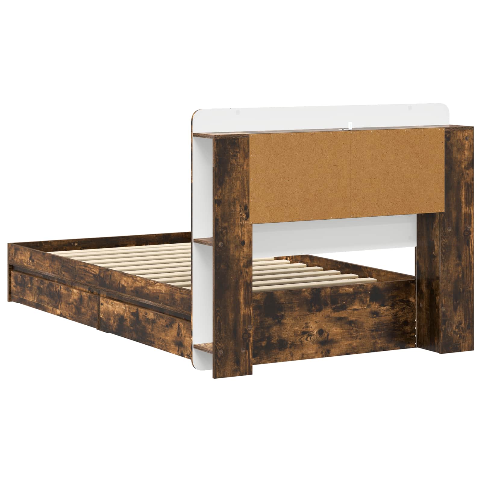Telaio del letto con storage Rovere Fumo 75 x 190 cm | homemem39