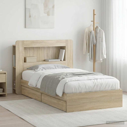 Telaio del letto con storage Rovere Sonoma 75 x 190 cm | homemem39