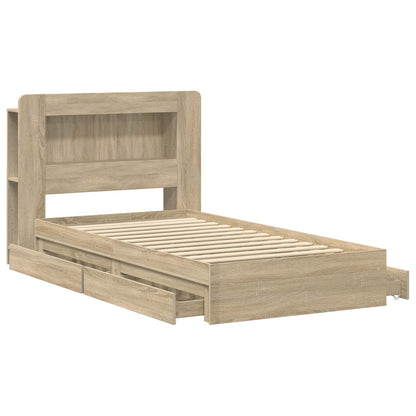 Telaio del letto con storage Rovere Sonoma 75 x 190 cm | homemem39