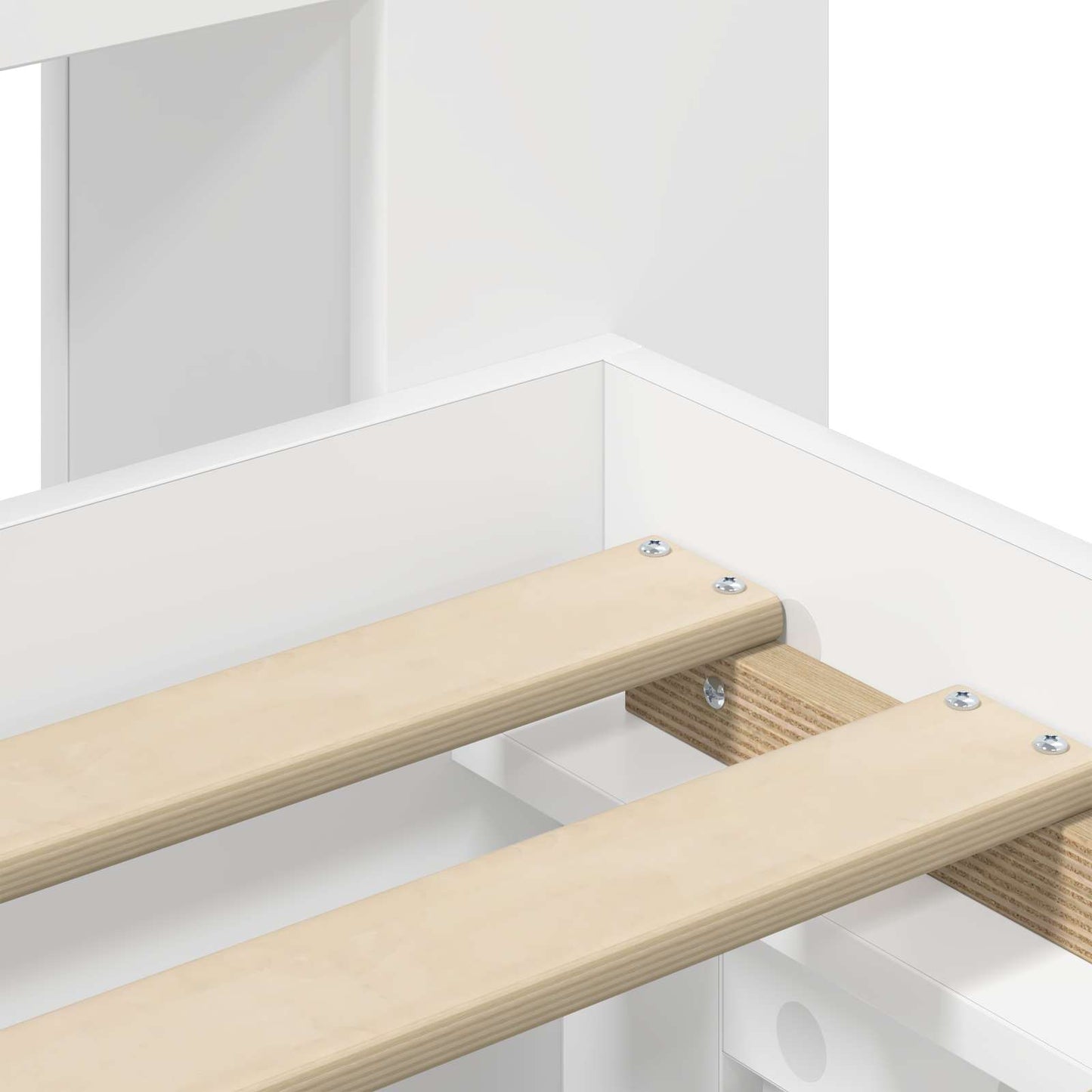 Telaio del letto con storage con cassetto Bianco 75 x 190 cm | homemem39