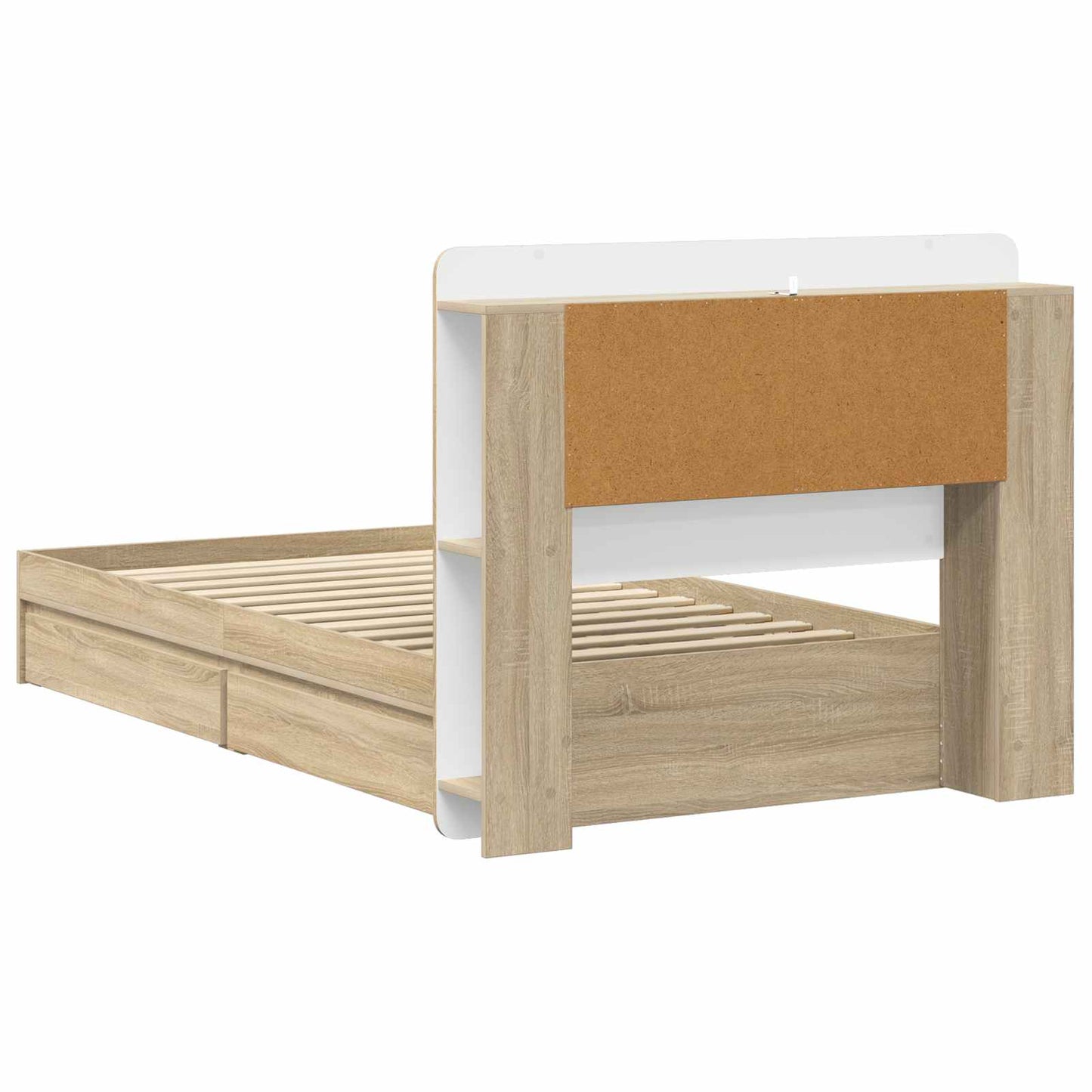Telaio del letto con storage Rovere Sonoma 100 x 200 cm | homemem39