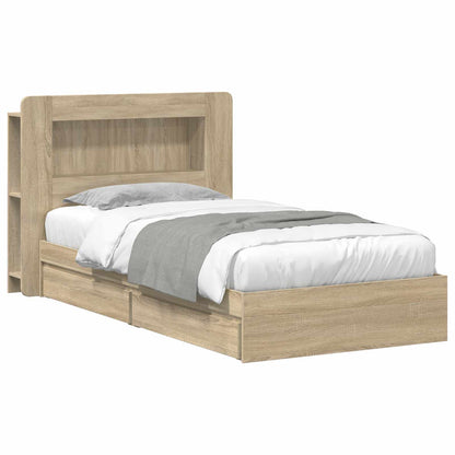 Telaio del letto con storage Rovere Sonoma 90 x 200 cm | homemem39