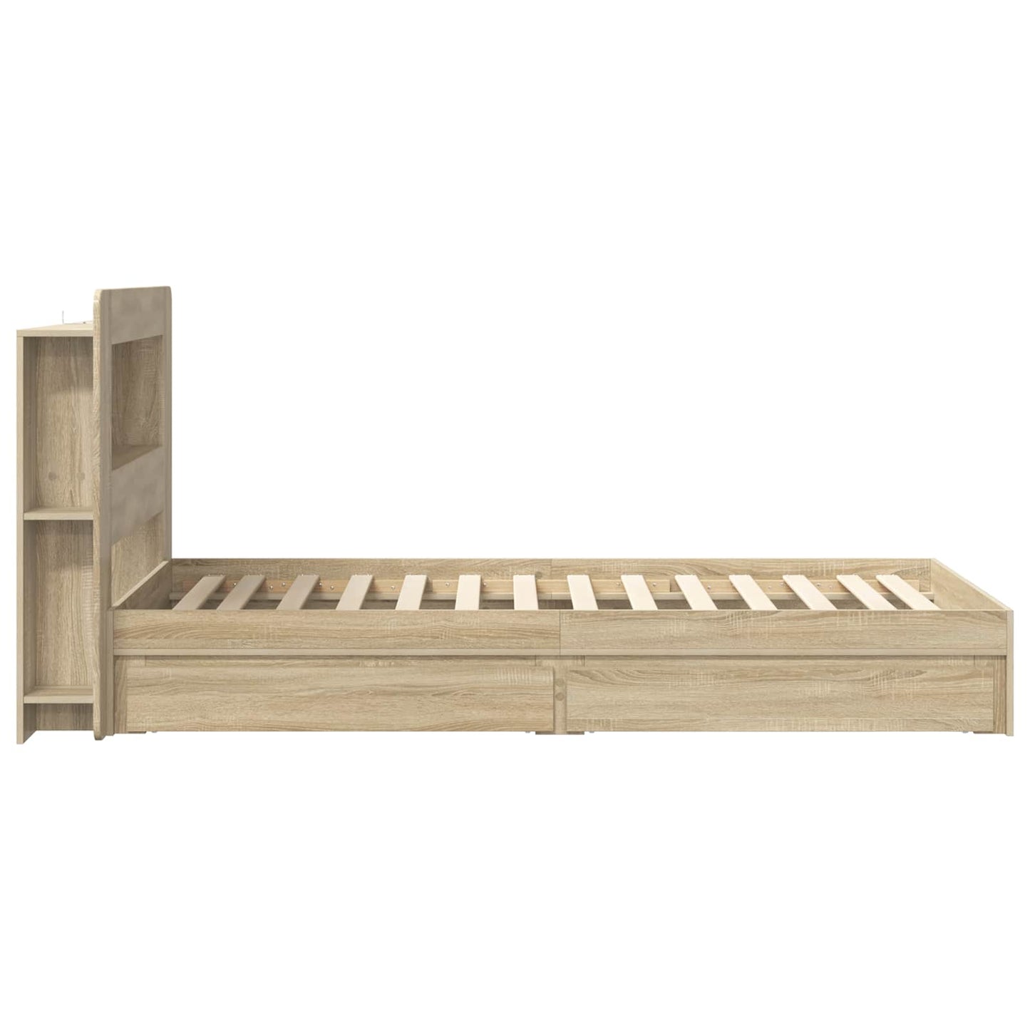 Telaio del letto con storage Rovere Sonoma 90 x 200 cm | homemem39