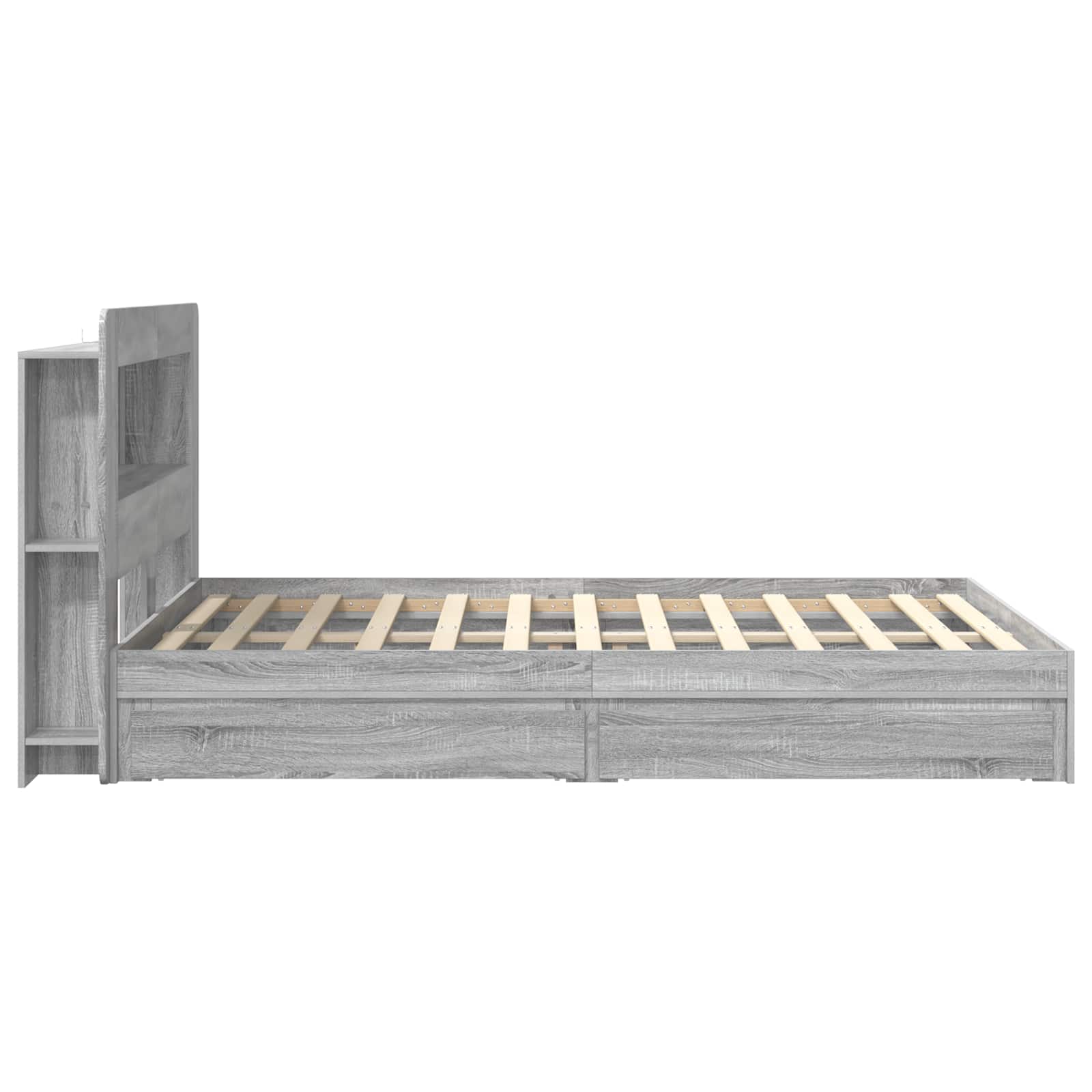 Telaio del letto con storage Sonoma grigio 140 x 200 cm | homemem39