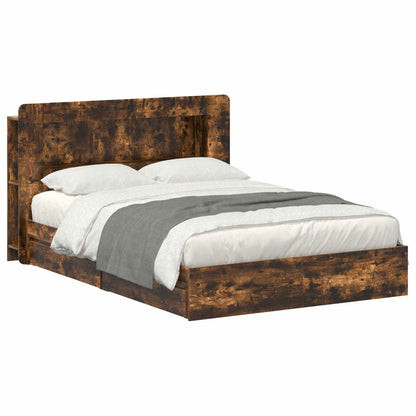 Telaio del letto con storage Rovere Fumo 135 x 190 cm | homemem39