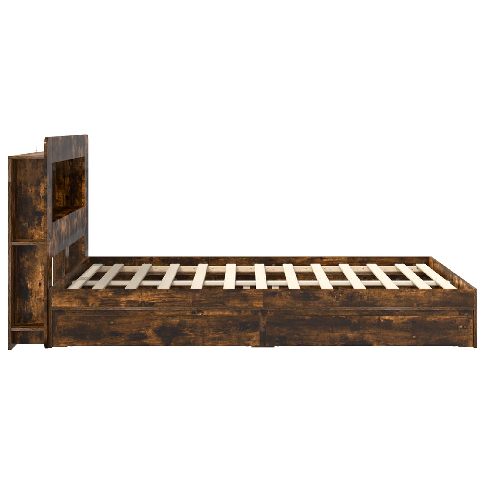 Telaio del letto con storage Rovere Fumo 135 x 190 cm | homemem39