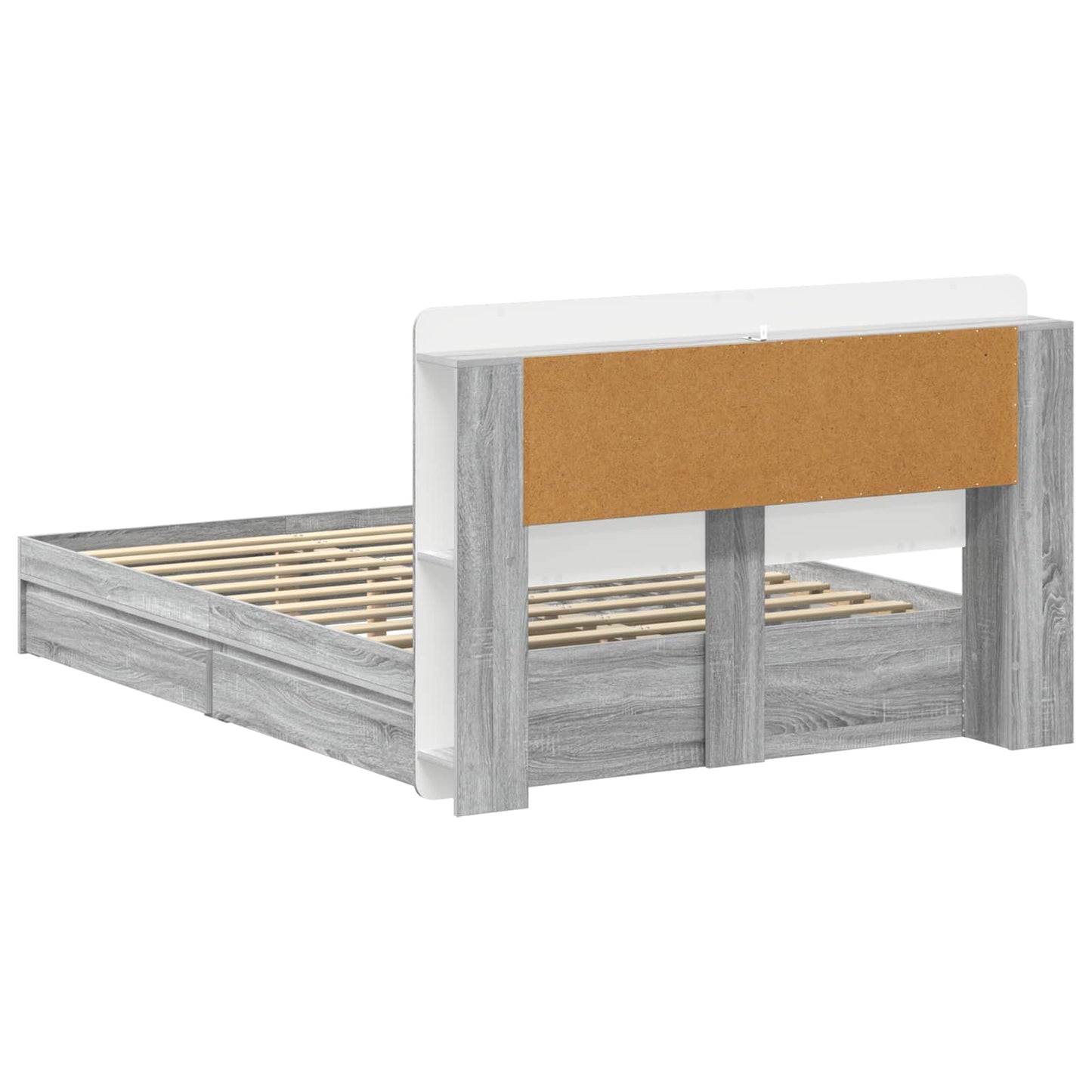 Telaio del letto con storage Sonoma grigio 150 x 200 cm | homemem39