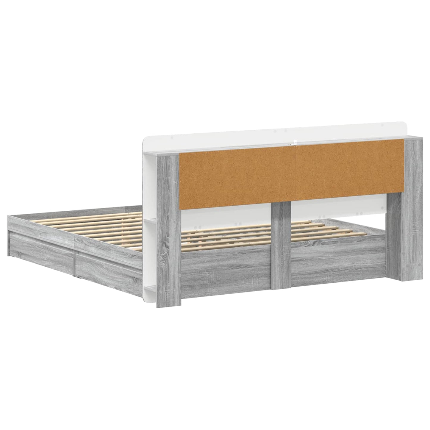 Telaio del letto con storage Sonoma grigio 180 x 200 cm | homemem39