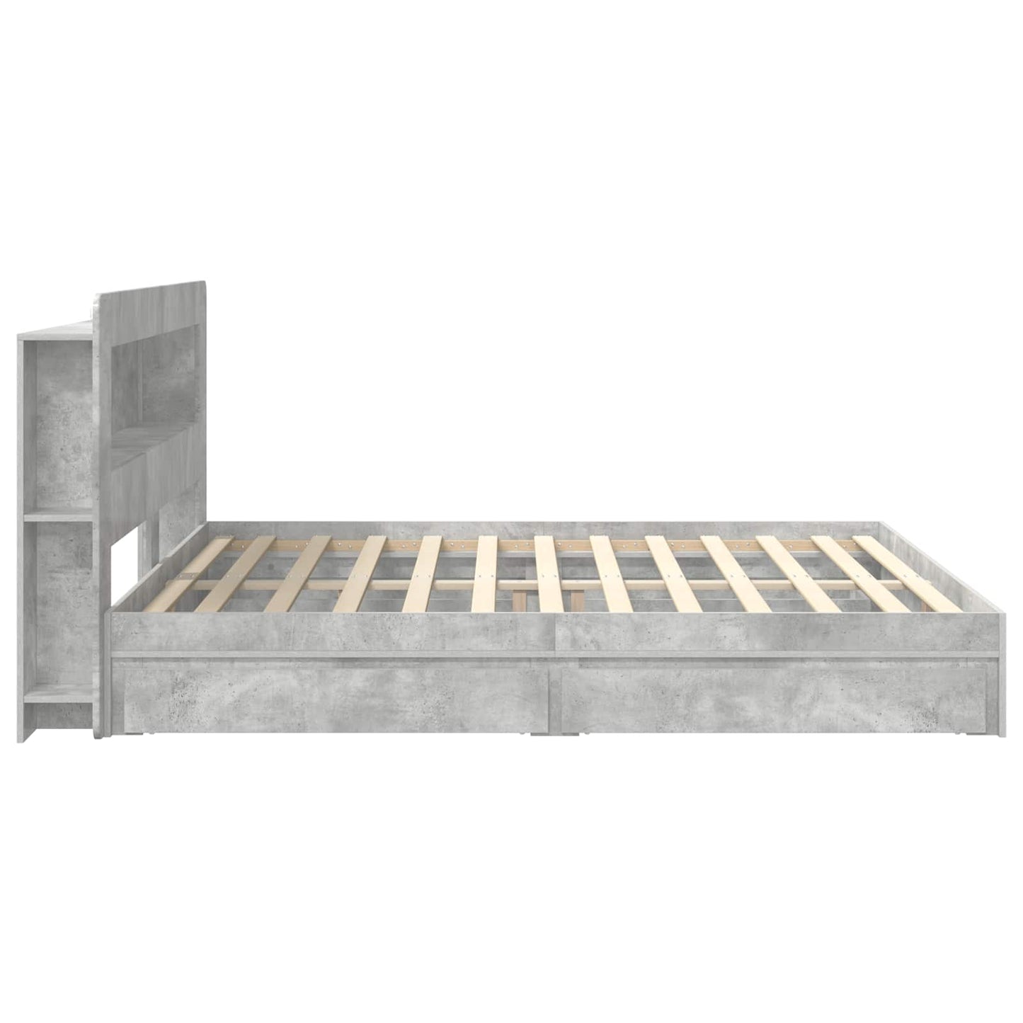 Telaio del letto con storage Grigio Cemento 200 x 200 cm | homemem39