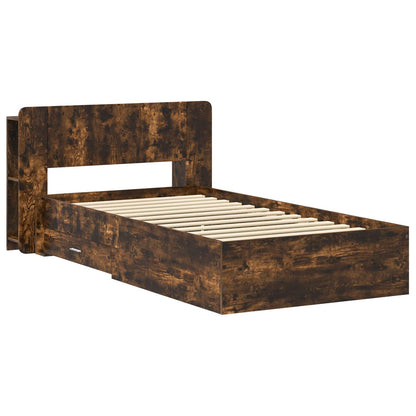 Telaio del letto con storage Rovere Fumo 75 x 190 cm | homemem39