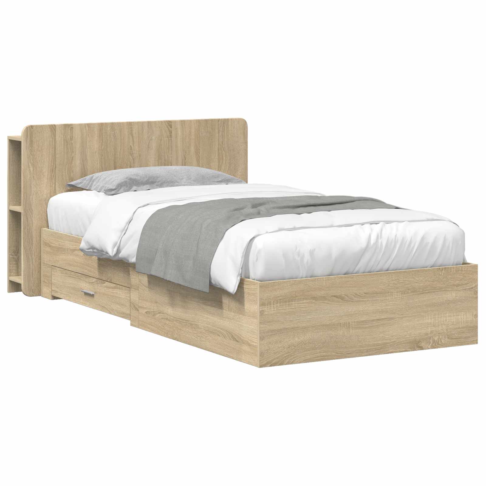Telaio del letto con storage Rovere Sonoma 75 x 190 cm | homemem39