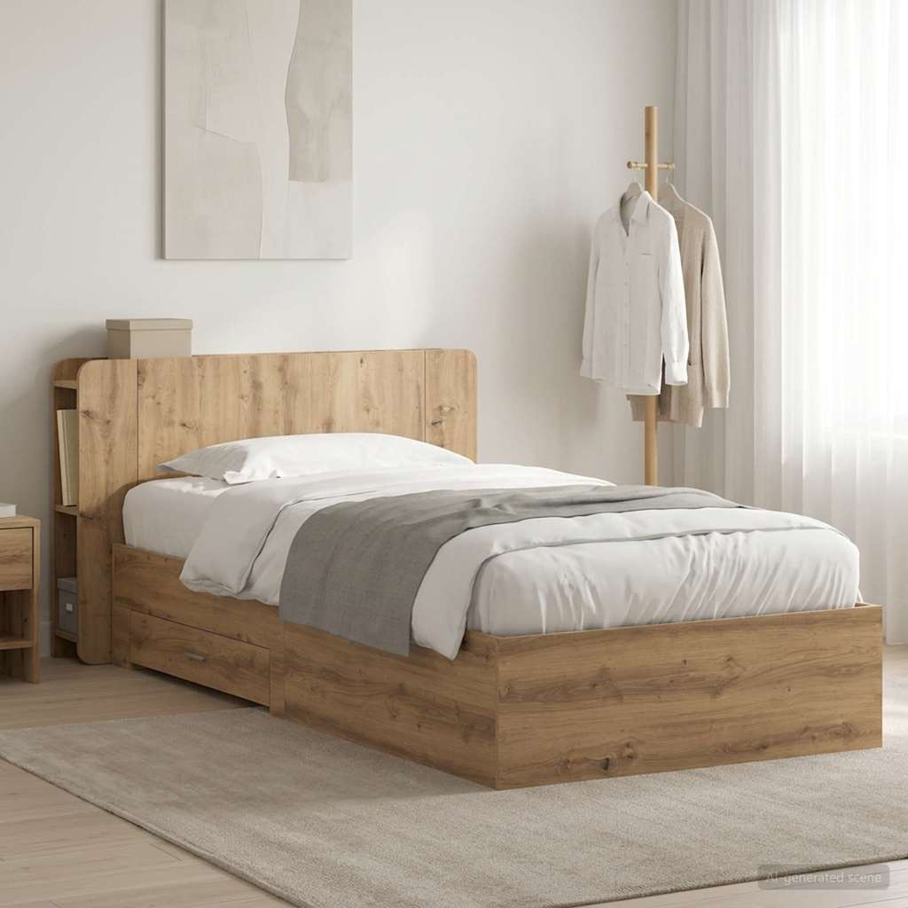 Telaio del letto con storage Rovere Artigianale 80 x 200 cm | homemem39