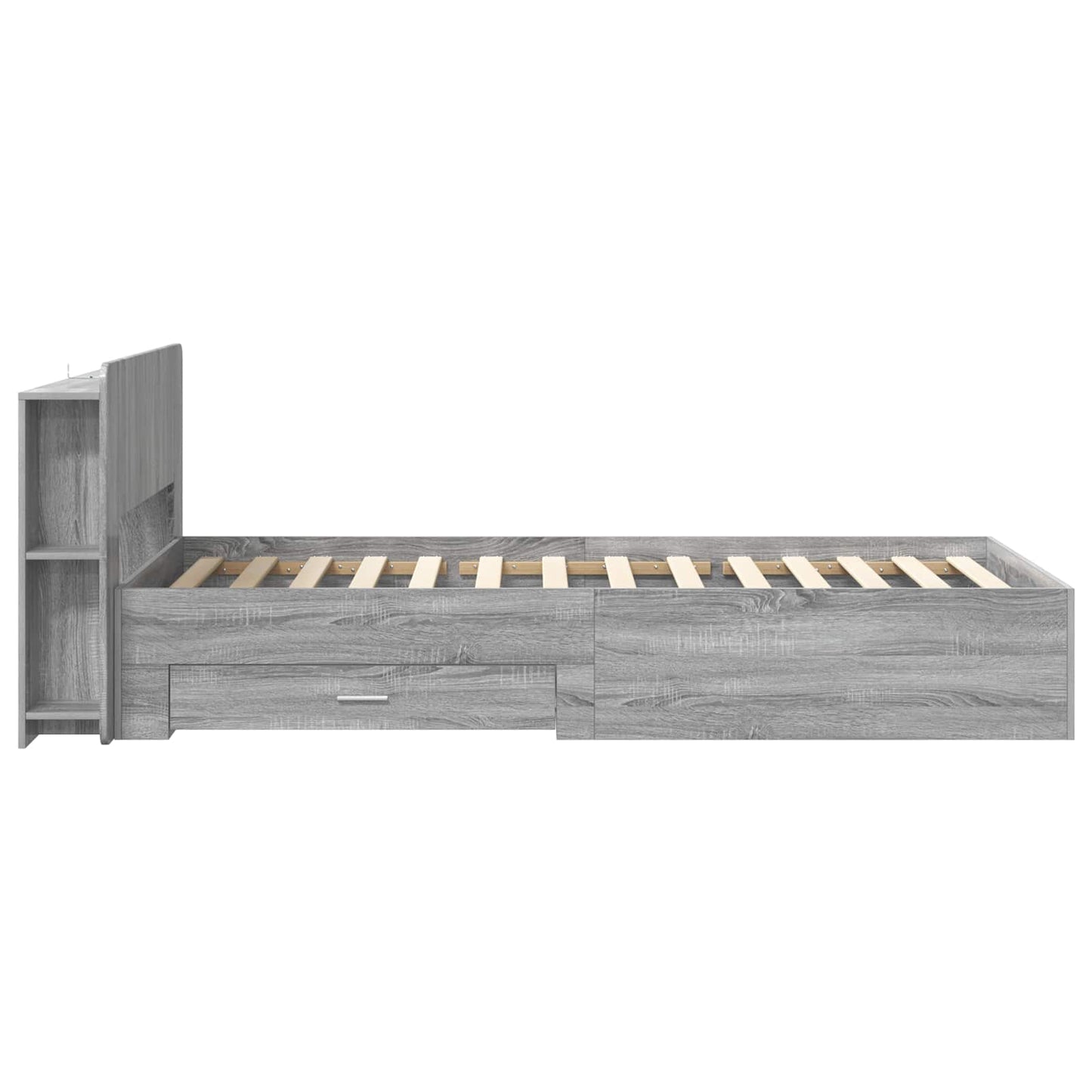 Telaio del letto con storage Sonoma grigio 80 x 200 cm | homemem39