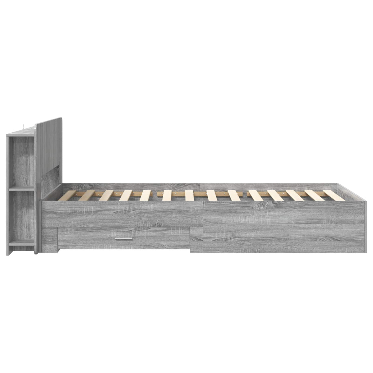 Telaio del letto con storage Sonoma grigio 80 x 200 cm