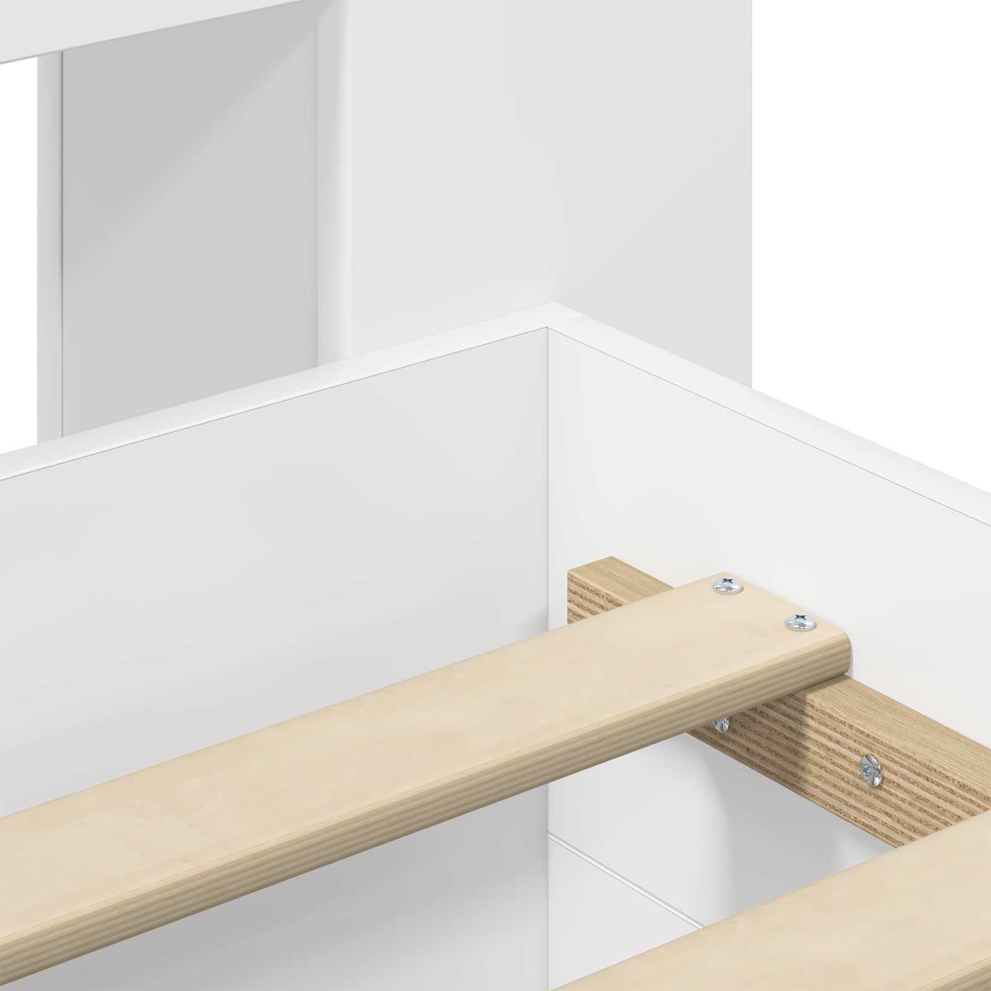 Telaio del letto con storage con testiera Bianco 80 x 200 cm | homemem39