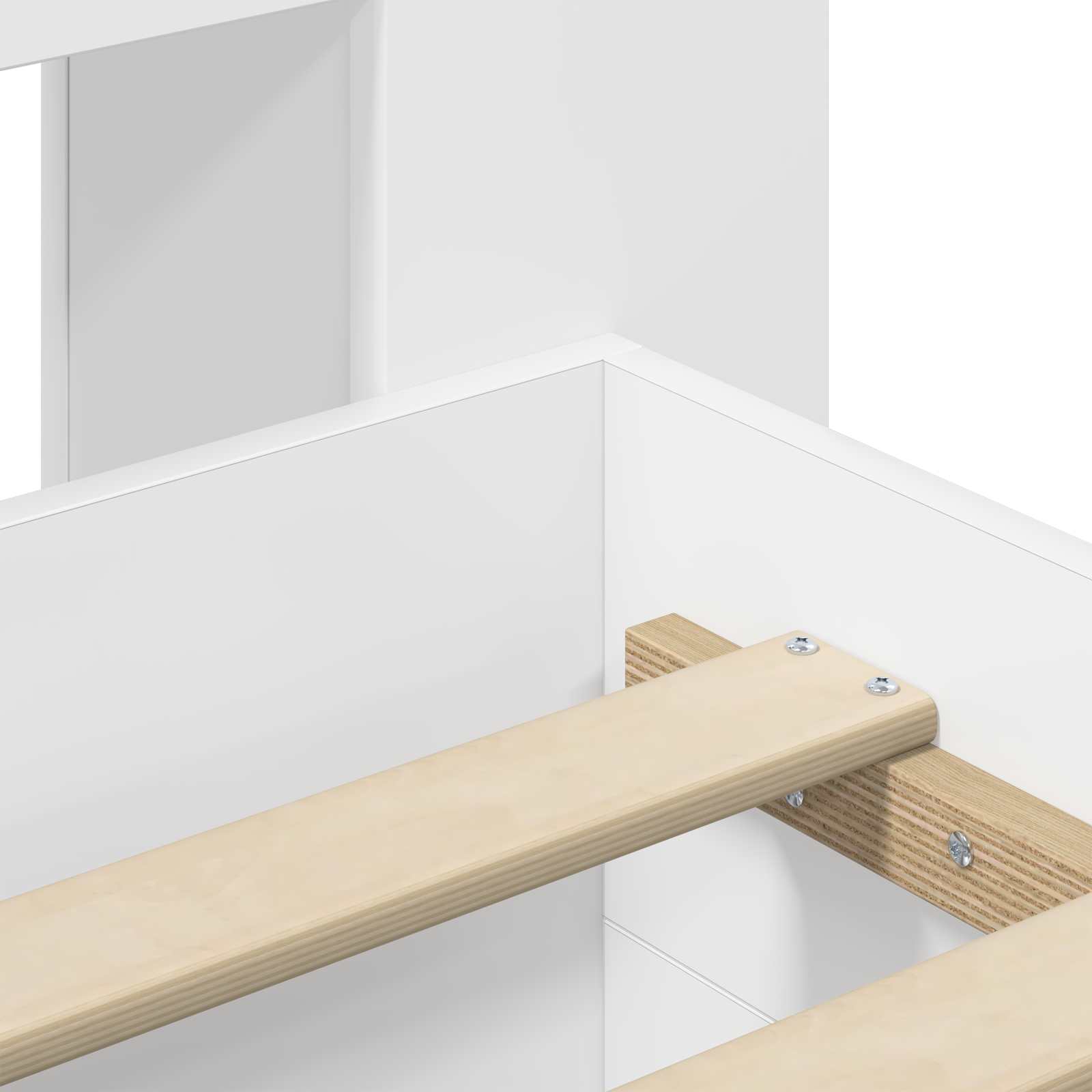 Telaio del letto con storage con testiera Bianco 80 x 200 cm | homemem39