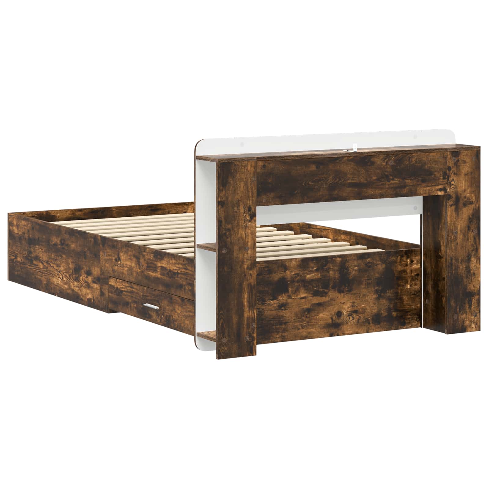 Telaio del letto con storage Rovere Fumo 90 x 190 cm | homemem39