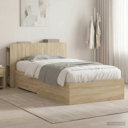 Telaio del letto con storage Rovere Sonoma 90 x 190 cm | homemem39