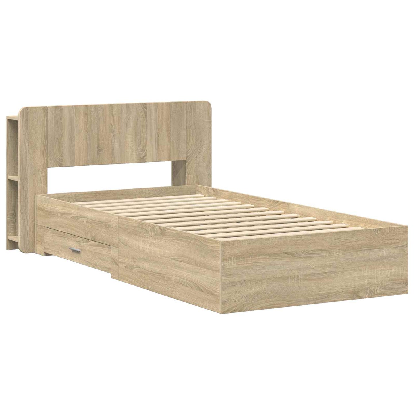 Telaio del letto con storage Rovere Sonoma 90 x 190 cm | homemem39