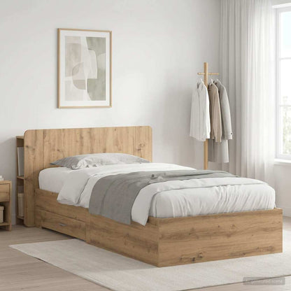 Telaio del letto con storage Rovere Artigianale 100 x 200 cm | homemem39