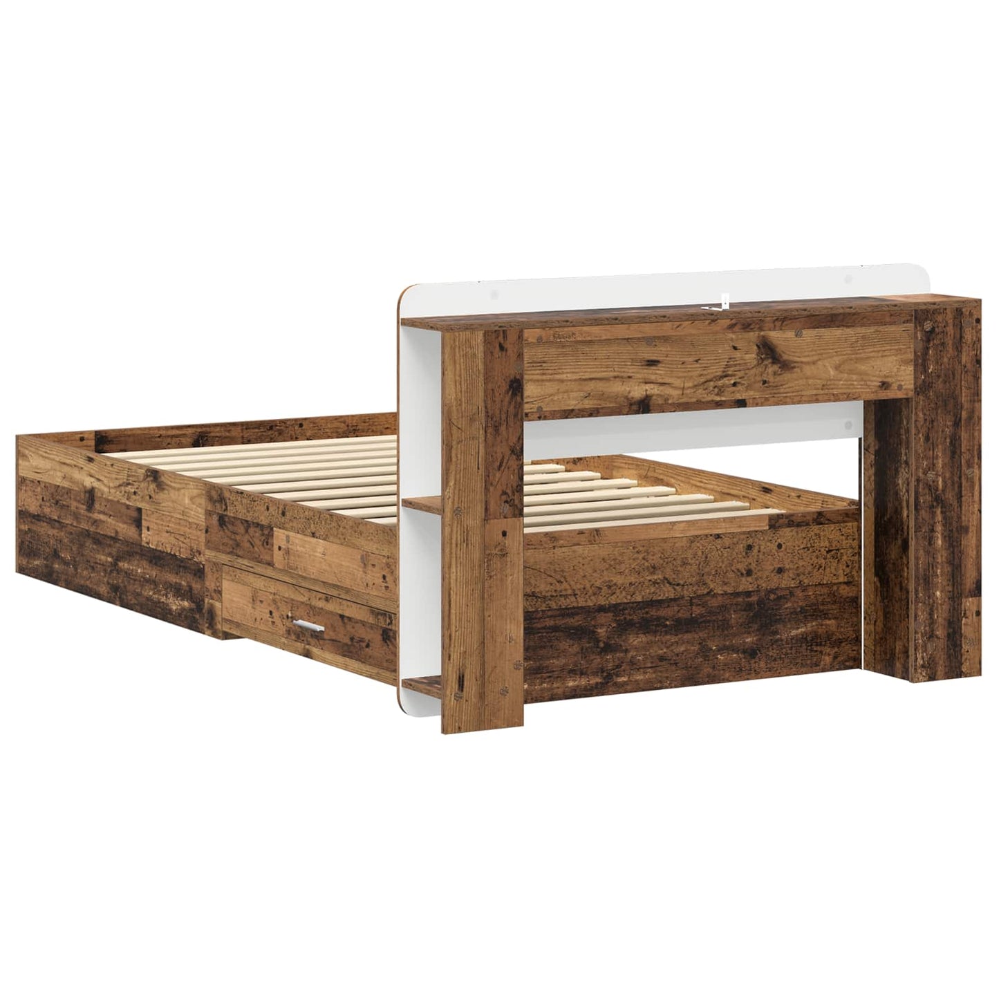Telaio del letto con storage Legno antico 100 x 200 cm | homemem39