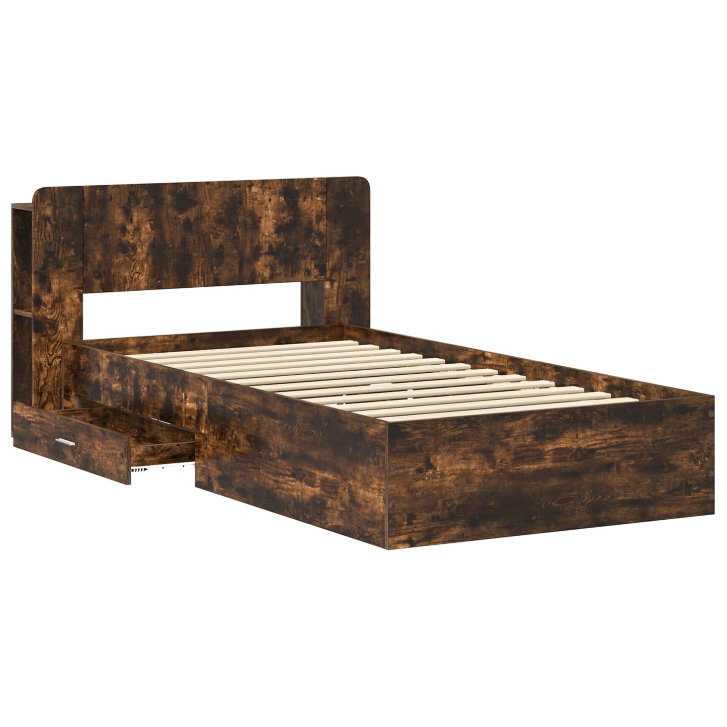 Telaio del letto con storage Rovere Fumo 100 x 200 cm | homemem39