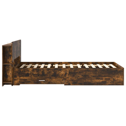 Telaio del letto con storage Rovere Fumo 100 x 200 cm | homemem39