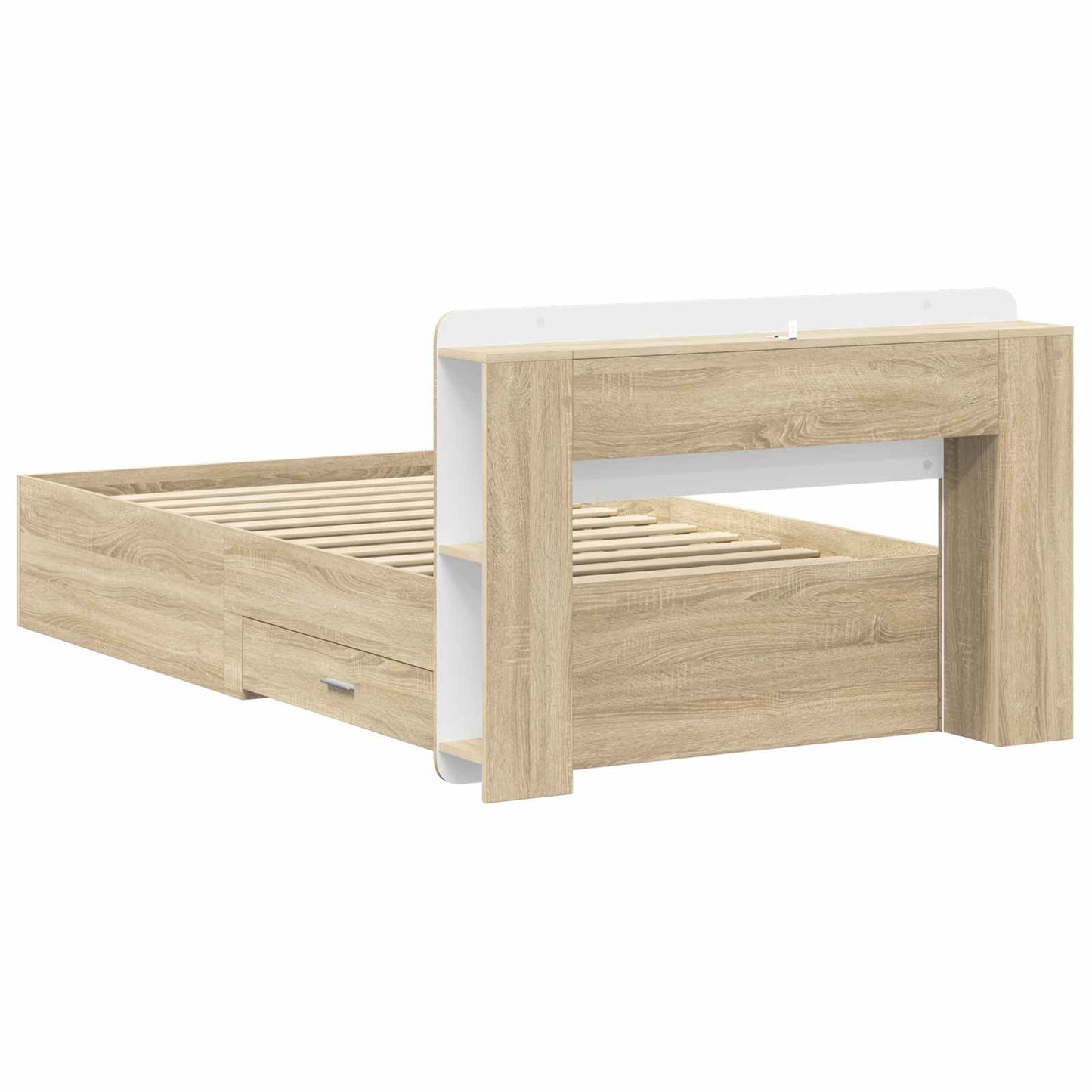 Telaio del letto con storage Rovere Sonoma 100 x 200 cm | homemem39