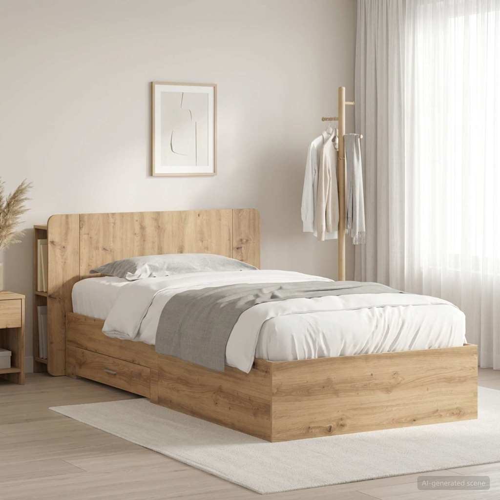 Telaio del letto con storage Rovere Artigianale 90 x 200 cm | homemem39