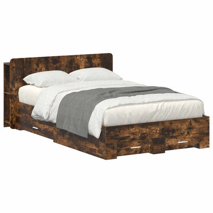 Telaio del letto con storage Rovere Fumo 120 x 190 cm | homemem39