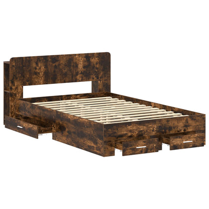 Telaio del letto con storage Rovere Fumo 120 x 190 cm | homemem39