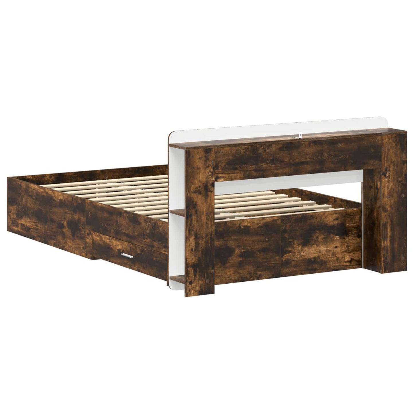 Telaio del letto con storage Rovere Fumo 120 x 190 cm | homemem39