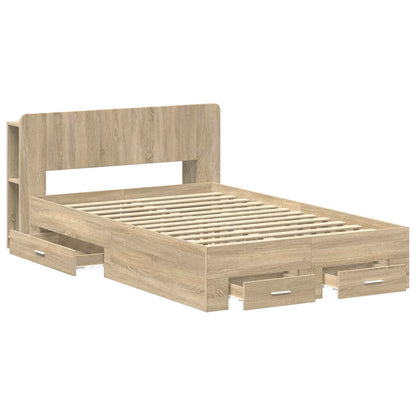 Telaio del letto con storage Rovere Sonoma 120 x 200 cm | homemem39