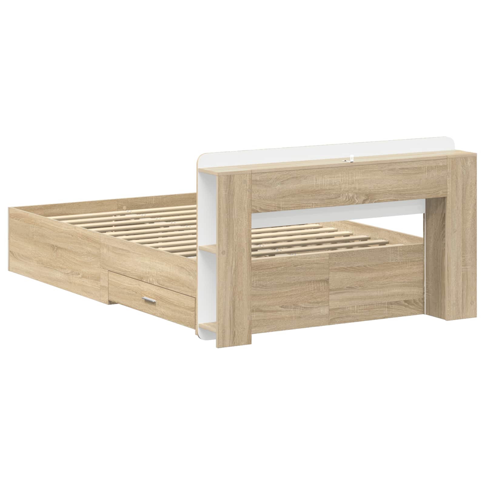 Telaio del letto con storage Rovere Sonoma 120 x 200 cm | homemem39