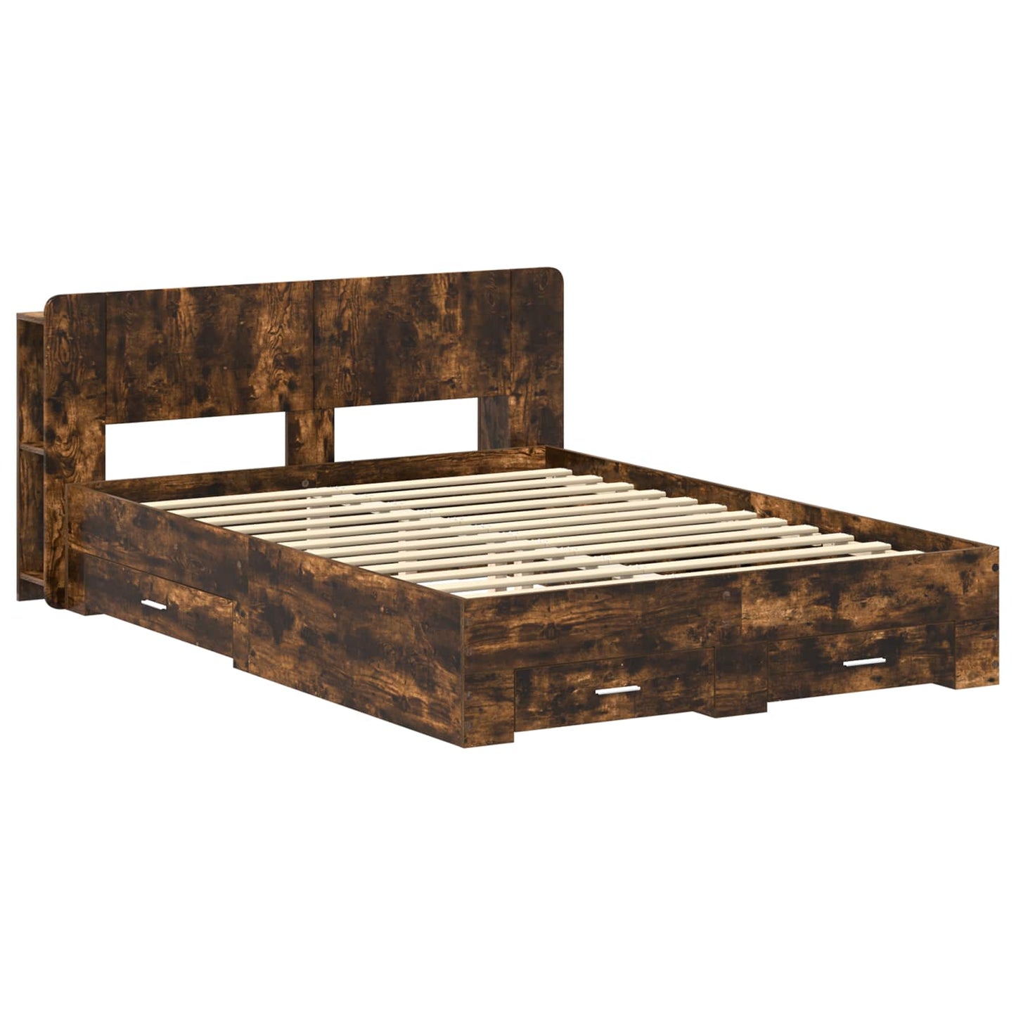 Telaio del letto con storage Rovere Fumo 150 x 200 cm | homemem39