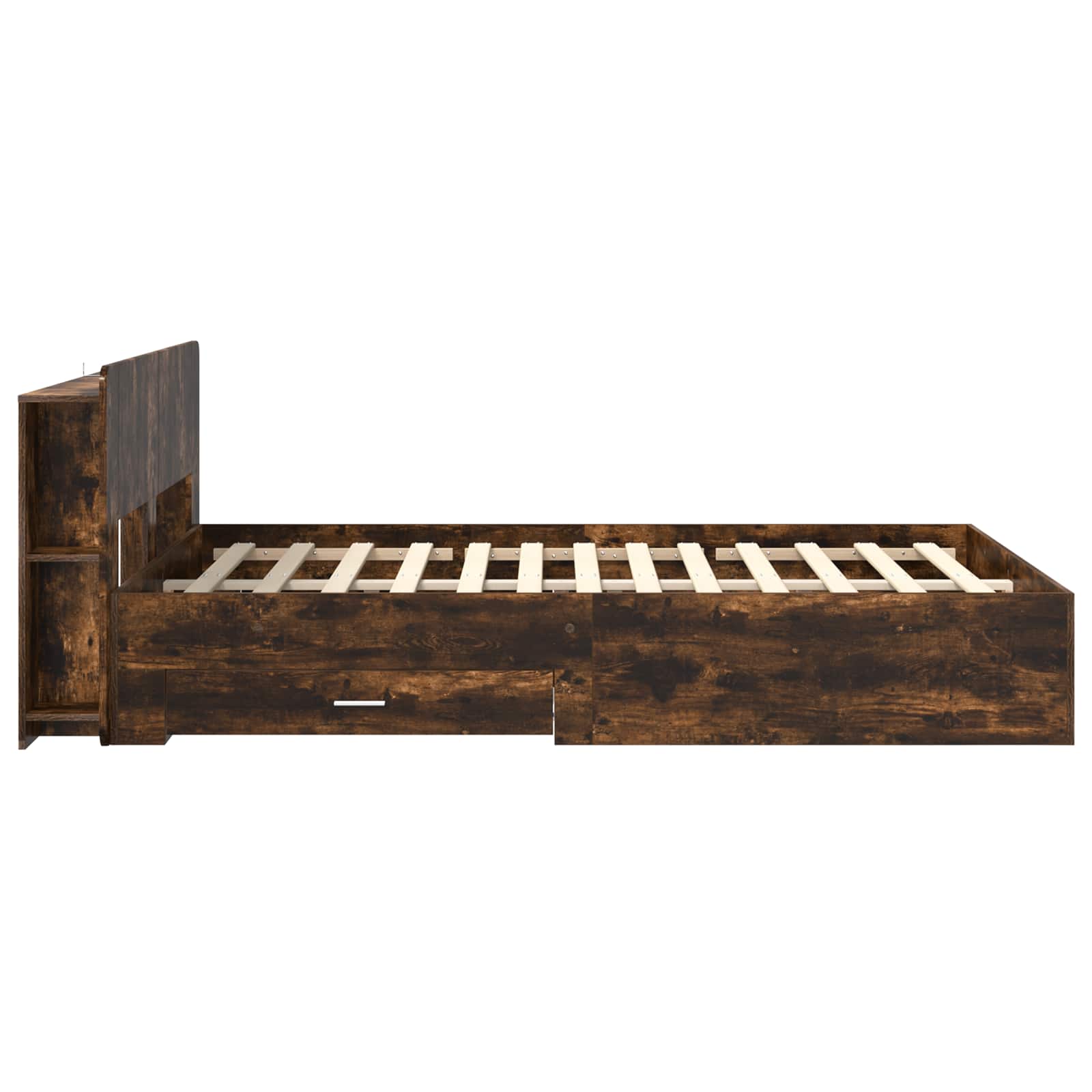 Telaio del letto con storage Rovere Fumo 150 x 200 cm | homemem39