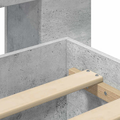 Telaio del letto con storage Grigio Cemento 160 x 200 cm | homemem39