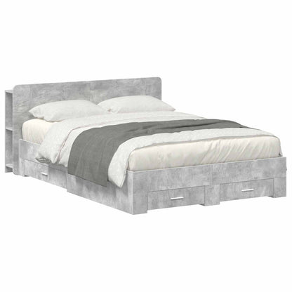 Telaio del letto con storage Grigio Cemento 160 x 200 cm | homemem39