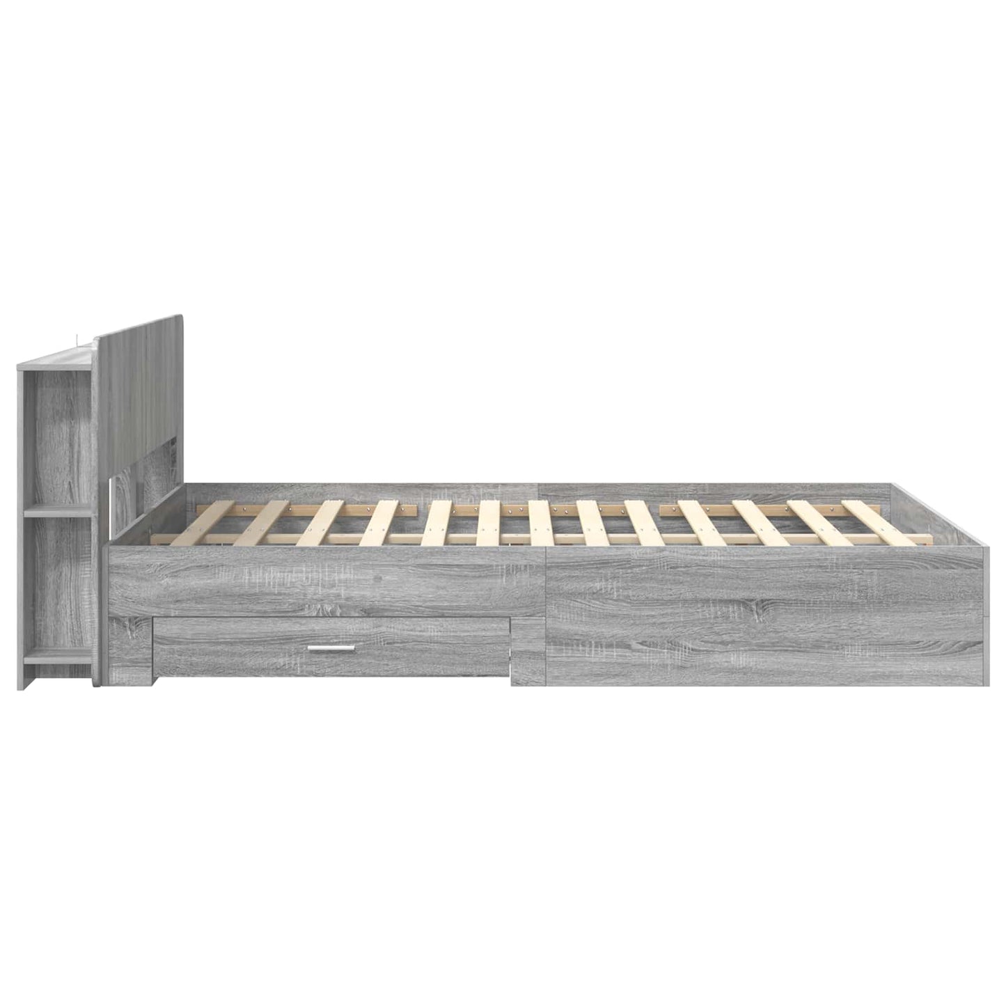 Telaio del letto con storage Sonoma grigio 160 x 200 cm | homemem39