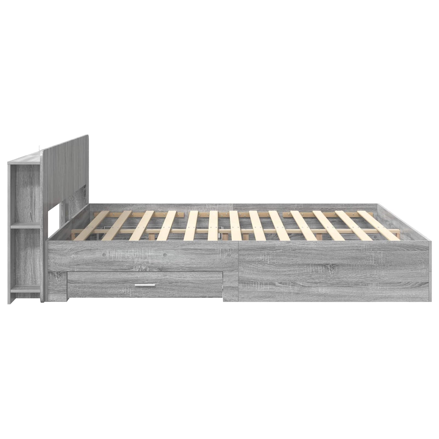 Telaio del letto con storage Sonoma grigio 200 x 200 cm | homemem39