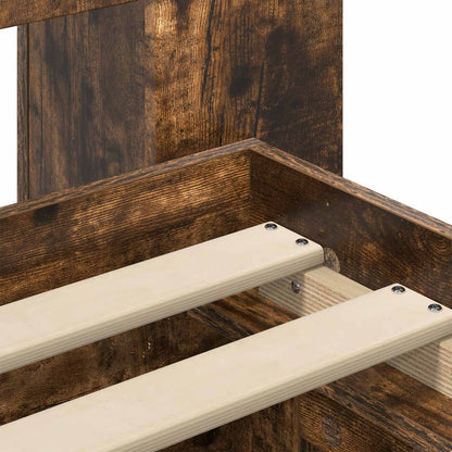 Telaio del letto con storage Rovere Fumo 75 x 190 cm | homemem39