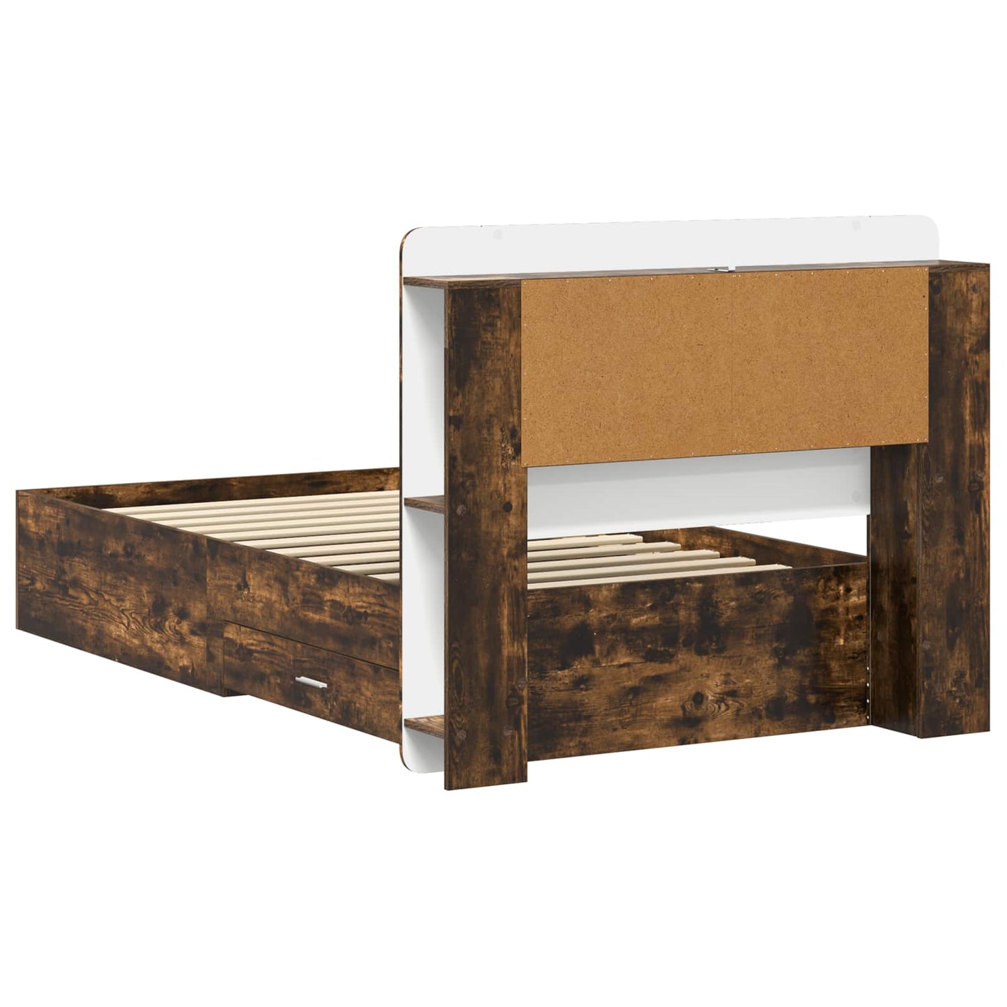 Telaio del letto con storage Rovere Fumo 75 x 190 cm | homemem39