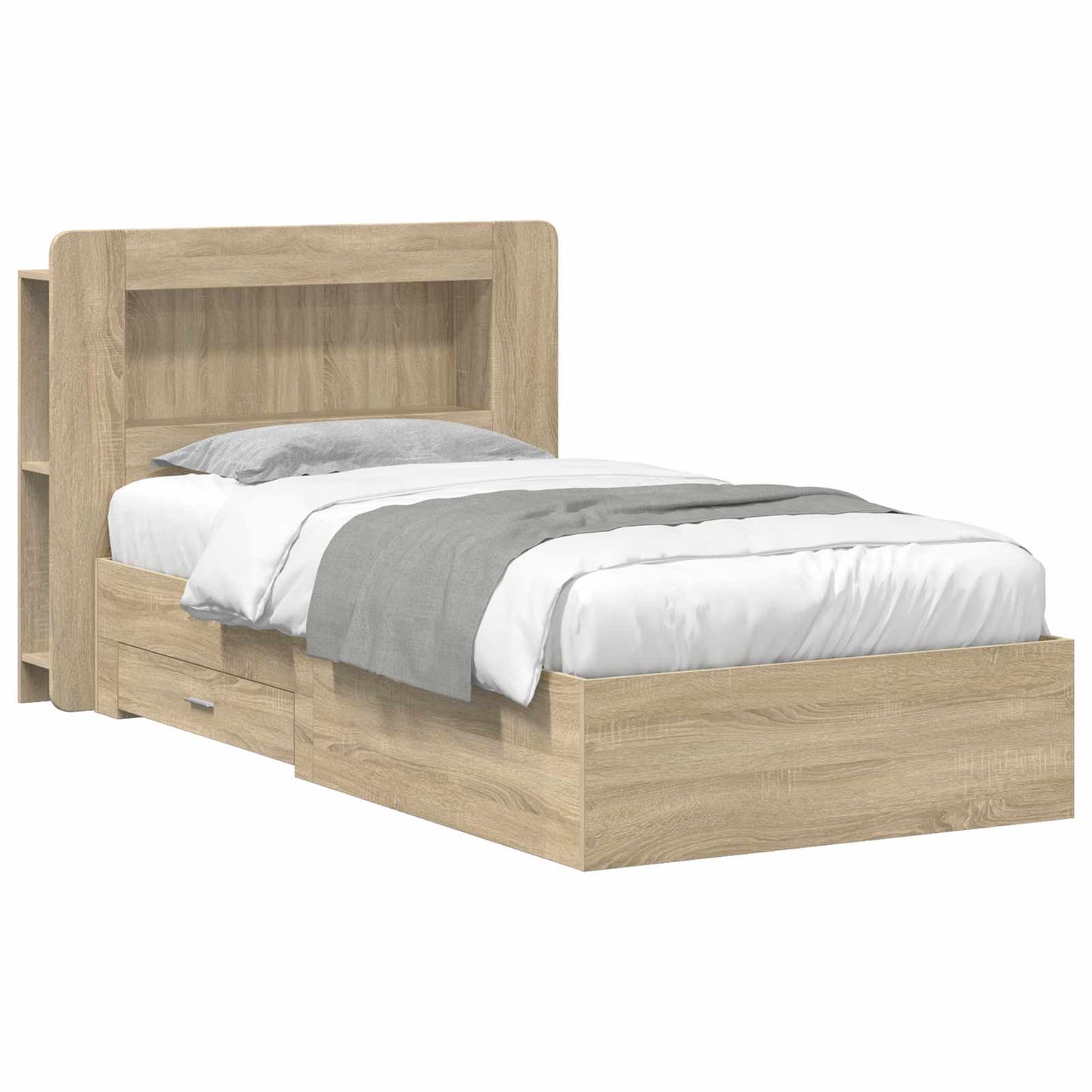 Telaio del letto con storage Rovere Sonoma 75 x 190 cm | homemem39