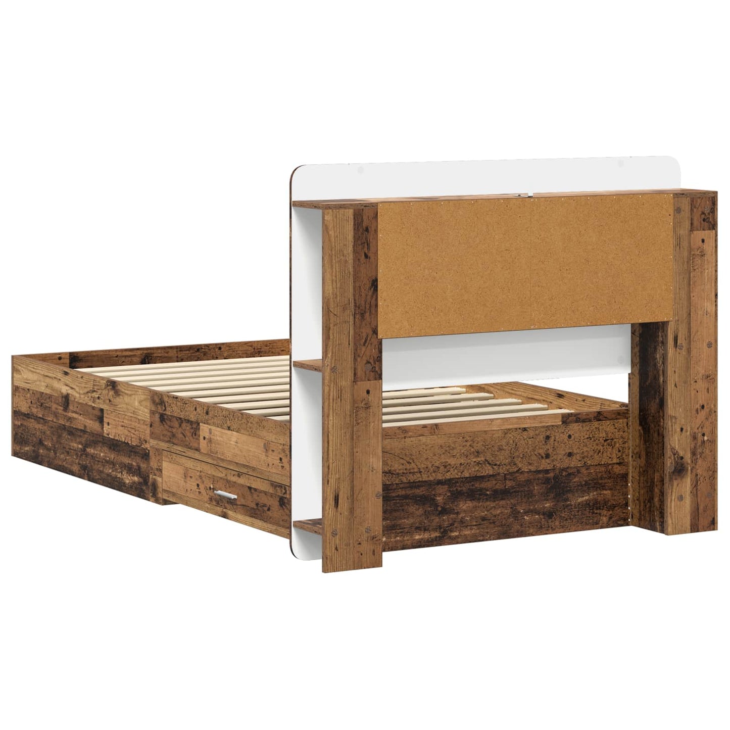 Telaio del letto con storage Legno antico 80 x 200 cm | homemem39