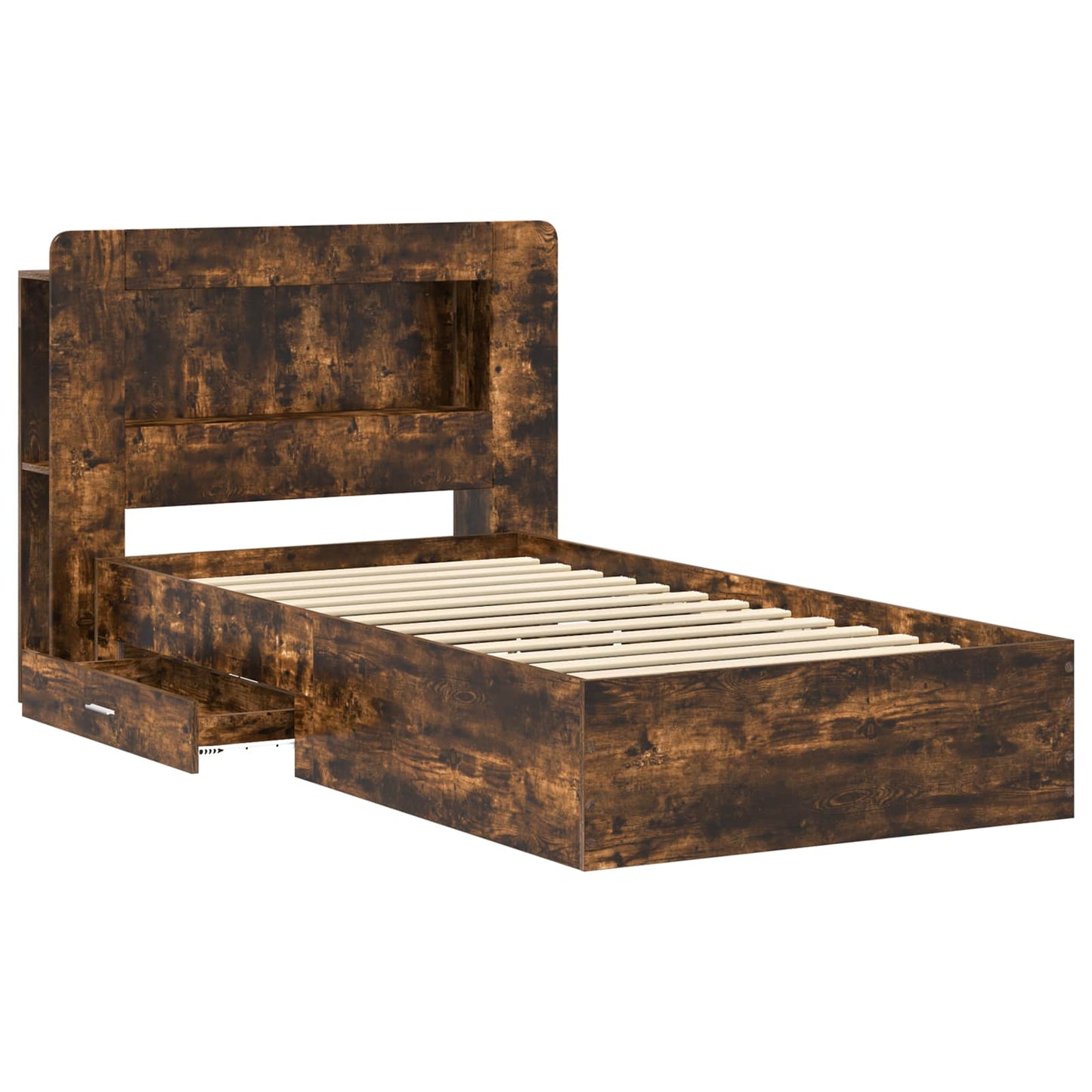 Telaio del letto con storage Rovere Fumo 80 x 200 cm | homemem39