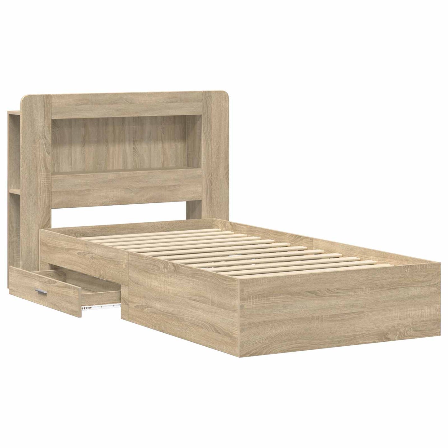 Telaio del letto con storage Rovere Sonoma 80 x 200 cm | homemem39