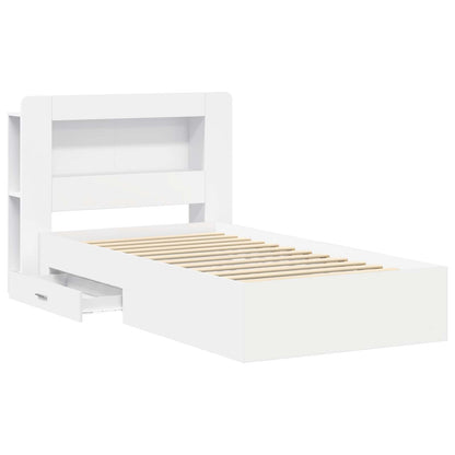 Telaio del letto con storage con testiera Bianco 80 x 200 cm | homemem39